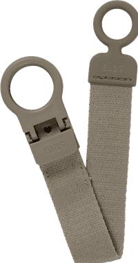 Actual product image Bibs Pacifier Clip Loop Dark Oak