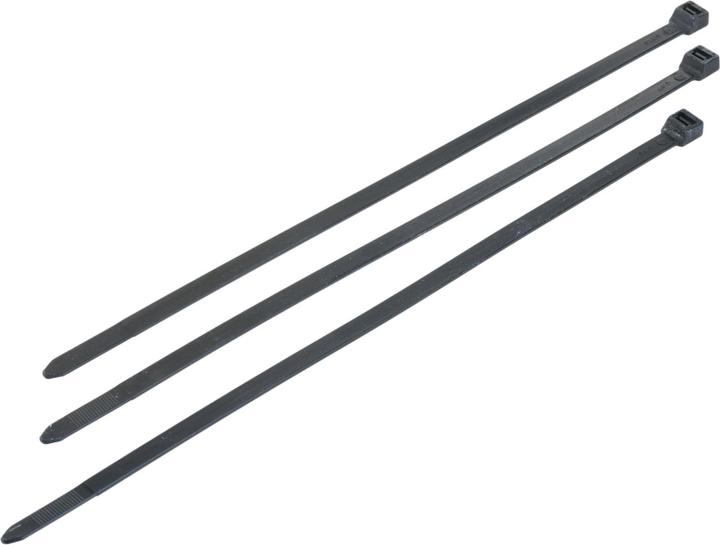 Actual product image VR-Technics Cable tie 300 x 7.6mm, black, 100 pieces (Plastic cable ties, 300 mm, 100 pcs.)