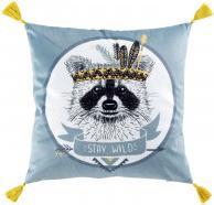 Image du produit Douceur D'intérieur coussin déhoussable compresse pompons, 40 x 40 cm