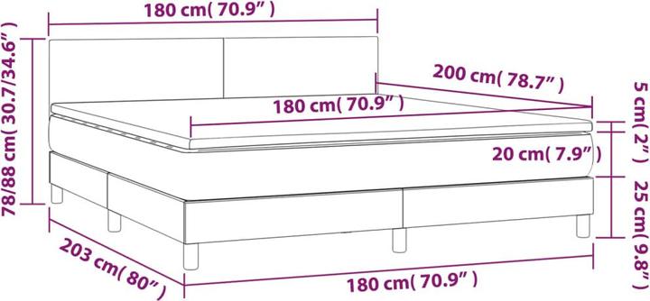 Immagine prodotto vidaXL Boxspringbett (180 x 200 cm)