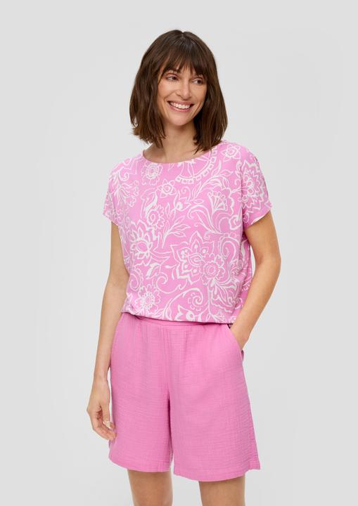 Immagine prodotto S.Oliver T-Shirt Viskose-Shirt mit All-over-Print im Relaxed Fit (S)