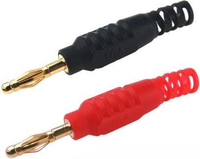 Produktbild RS PRO Bananenstecker Schwarz, Rot, 30 V ac, 60V d