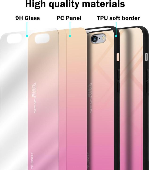 Actual product image Cadorabo TPU 2 colors glass cover (Apple iPhone 6 Plus)