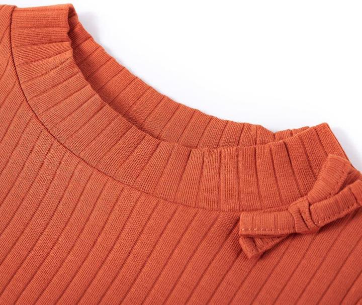 Immagine prodotto VidaXL Camicia da bambino a maniche lunghe arancione scuro 92,Materiale: 95 (92)