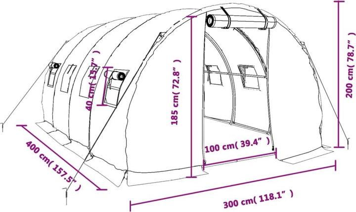 Actual product image vidaXL Gewächshaus