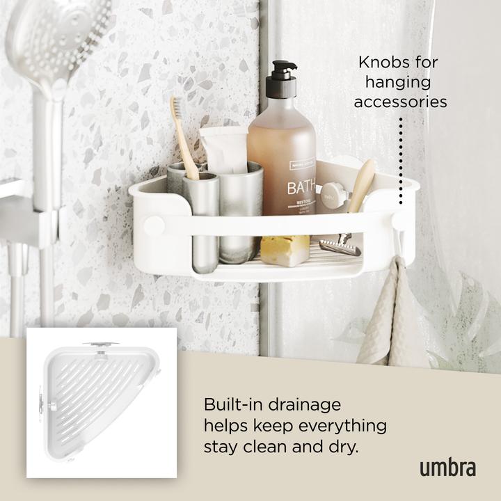 Image du produit Umbra Récipients d'angle adhésifs FLEX (9 x 25 x 31 cm)