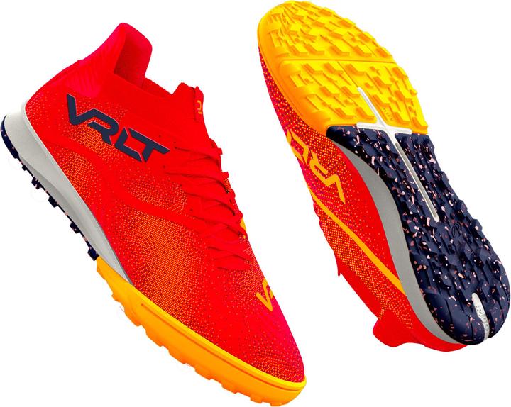 Actual product image Kipsta Damen/Herren Fussball Multinockenschuhe Turf - Viralto III 3D Air Mesh TF rot (45)