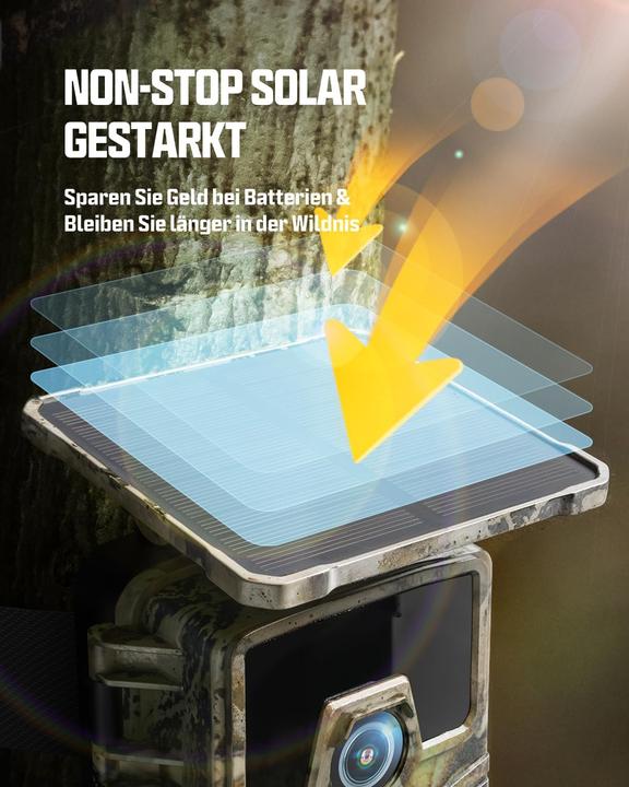 Produktbild Ceyomur CY75 Solar Wildkamera 4K mit Bewegungsmelder und Nachtsicht