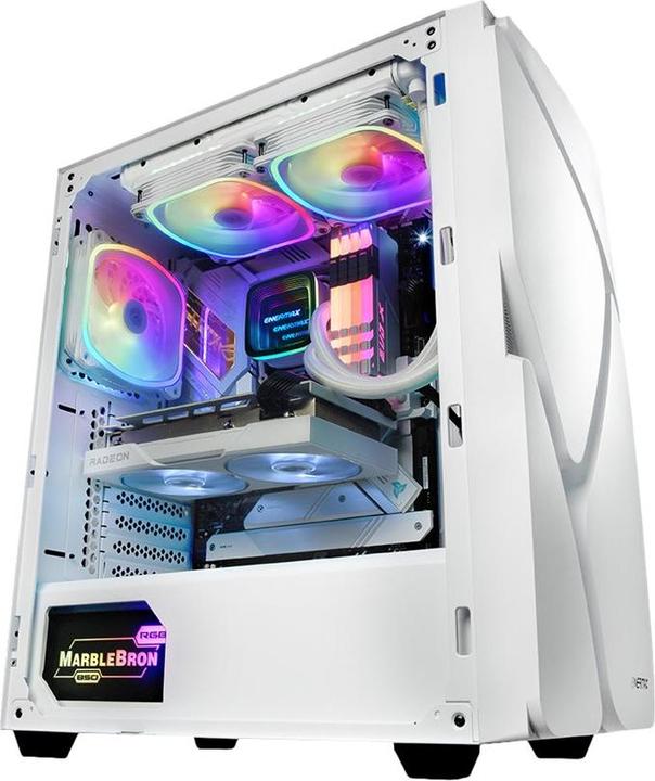 Actual product image Enermax AQUAFUSION ADV ARGB Snow White 240 AIO CPU Water Cooling Intel LGA1700 AM5 Ready,250W+ TDP