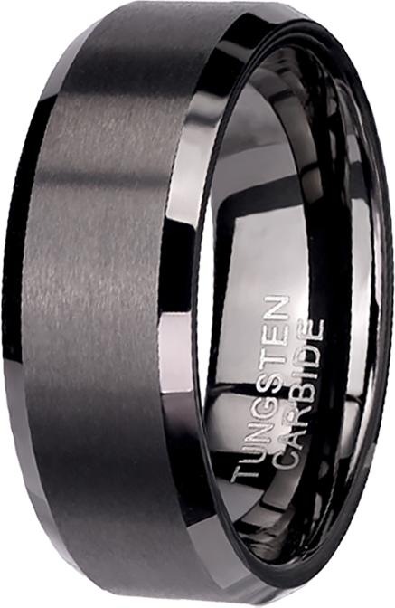 Image du produit Star Piercing Anneau noir brossé au centre noir (67, 900 Platine)