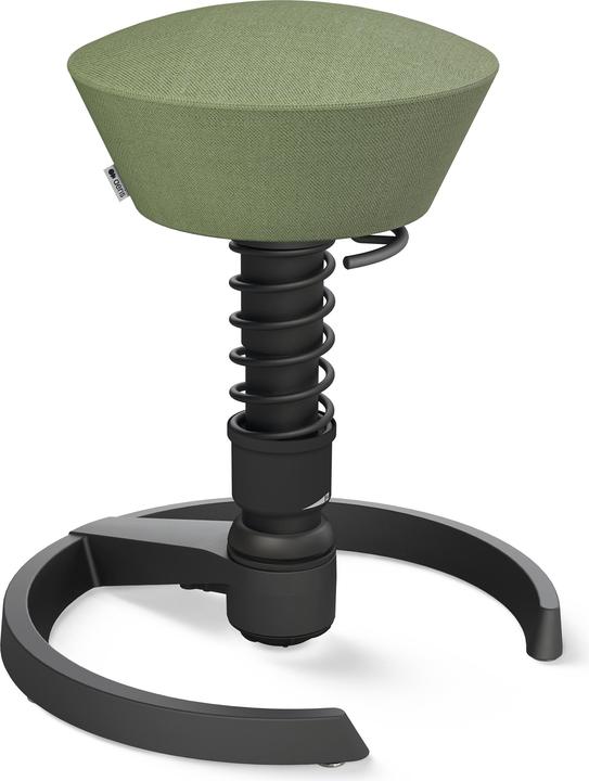 Actual product image Aeris Stool Swopper 101STBKBK black/green, with glides