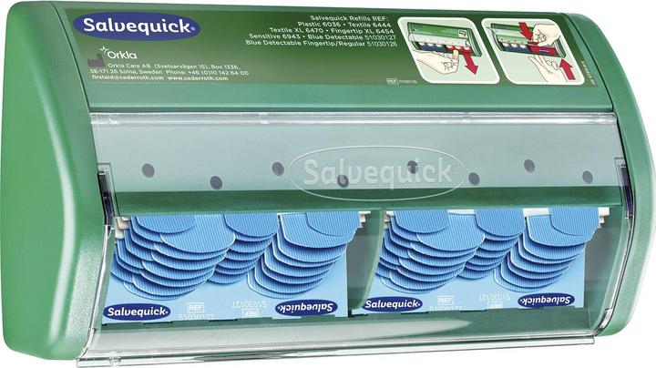 Actual product image Salvequick Plaster dispenser Blue Detectable (1 x)