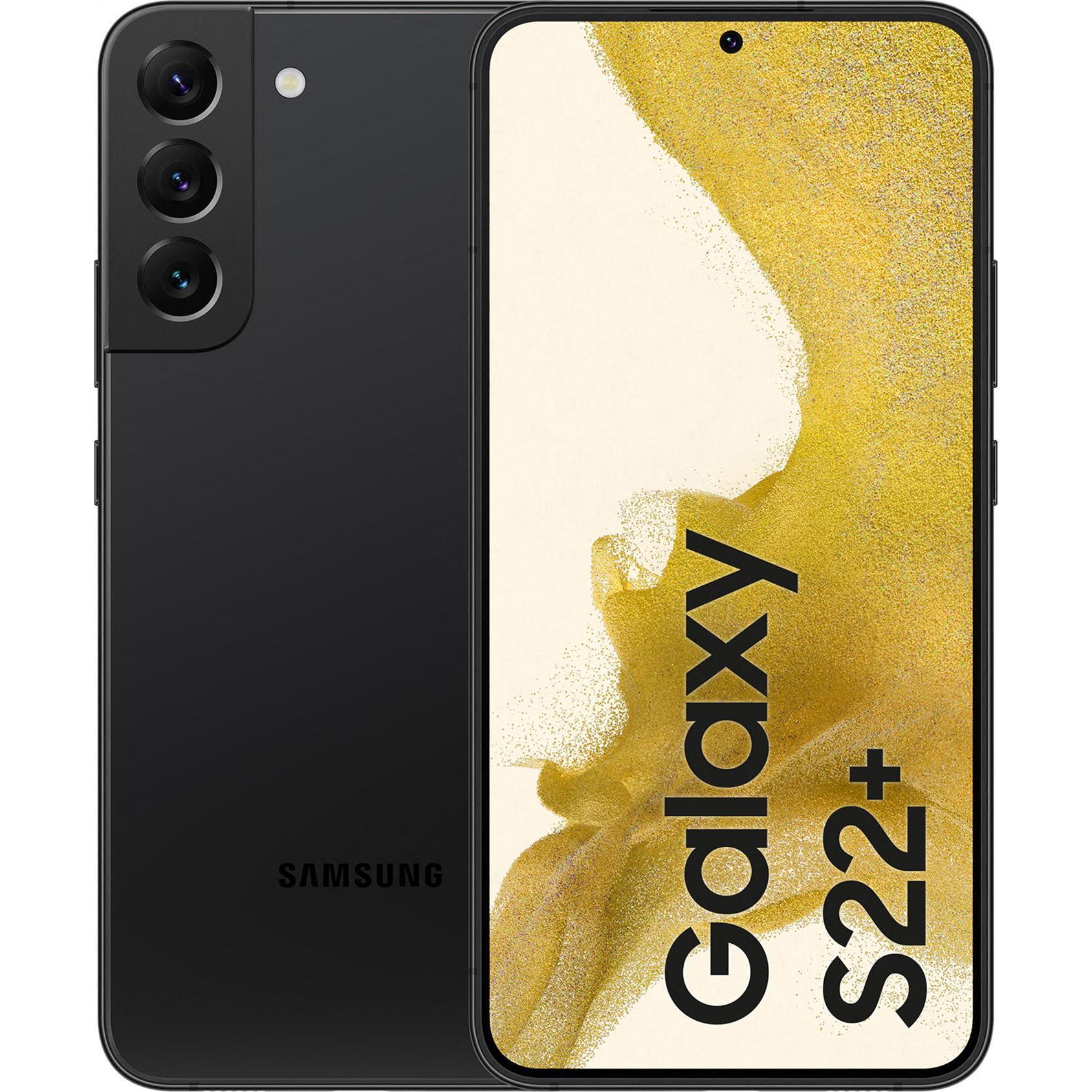 Samsung Galaxy S22+ EU (128 GB, Phantom Black, 6.60", Dual SIM, 50 Mpx, 5G), Smartphone, Schwarz
