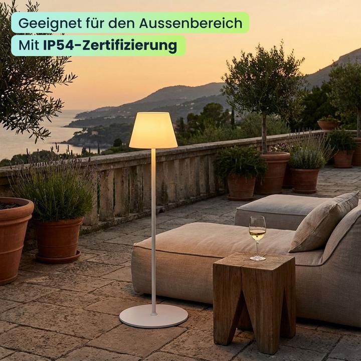 Actual product image Casativo 2er-Set Moderne höhenverstellbare LED-Stehlampe, dimmbar, weiss, 50 /90/130 cm (450 lm)
