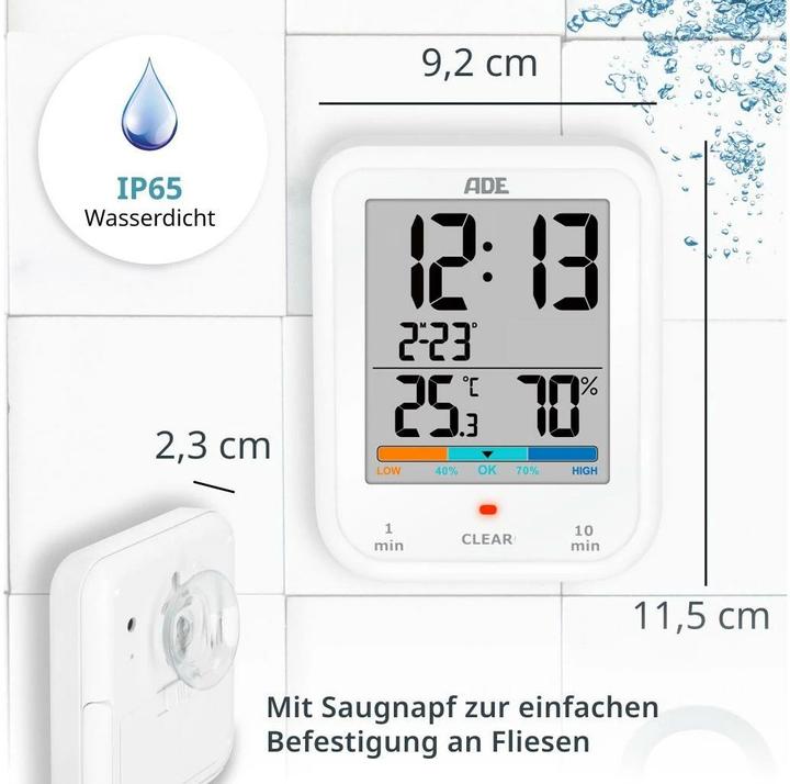 Produktbild ADE Funkuhr Weiss