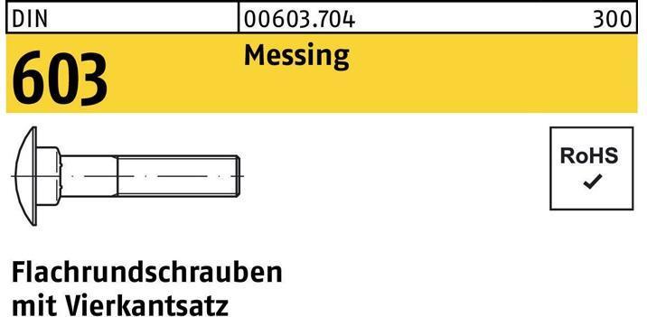 Actual product image Truss-head screw DIN 603 with square neck M 8 x 30 brass (50 Screws per piece)
