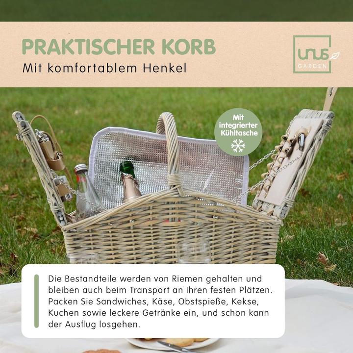 Actual product image Unus Picknick Set mit Kühltasche und Decke für 2 Personen