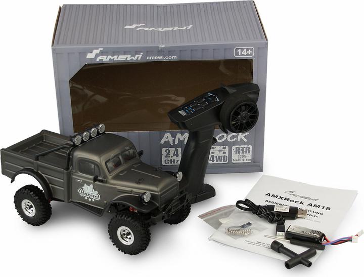 Produktbild Amewi Scale Crawler AMXROCK AM18 Harvest Grau 1:18 RTR (RTR Ready-to-Run)