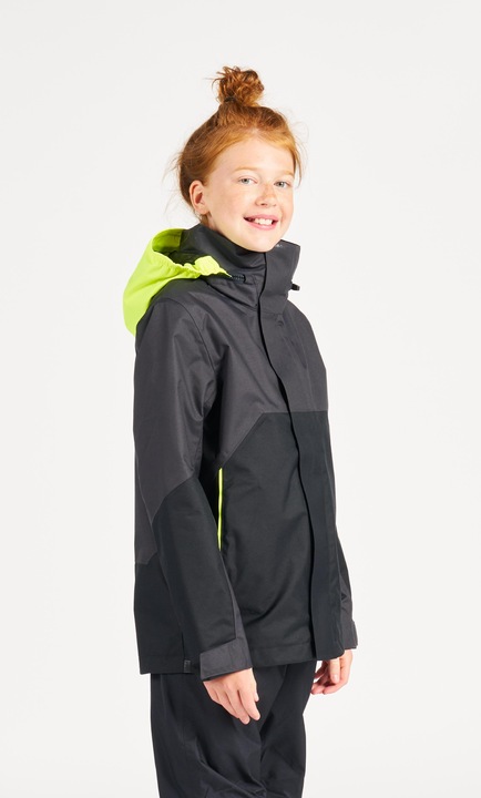 Immagine prodotto Tribord Giacca da pioggia giacca da vela bambini impermeabile e antivento - Sailing 300 grigio scuro (122)