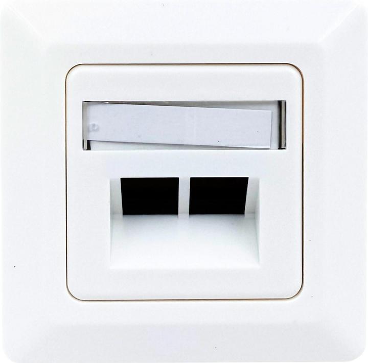 Productafbeelding Wirewin Keystone lege doos voor 2 modules, inbouw, schakelprogramma compatibel, RAL9010 Keystone systeem