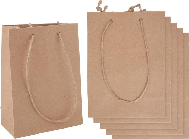 Produktbild VBS Papiertüte 16,5x12x6,5cm, Pack à 6 Stück (Geschenkpapier, 6 x)