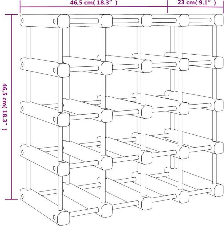 Produktbild vidaXL Weinregal (20 Flaschen)