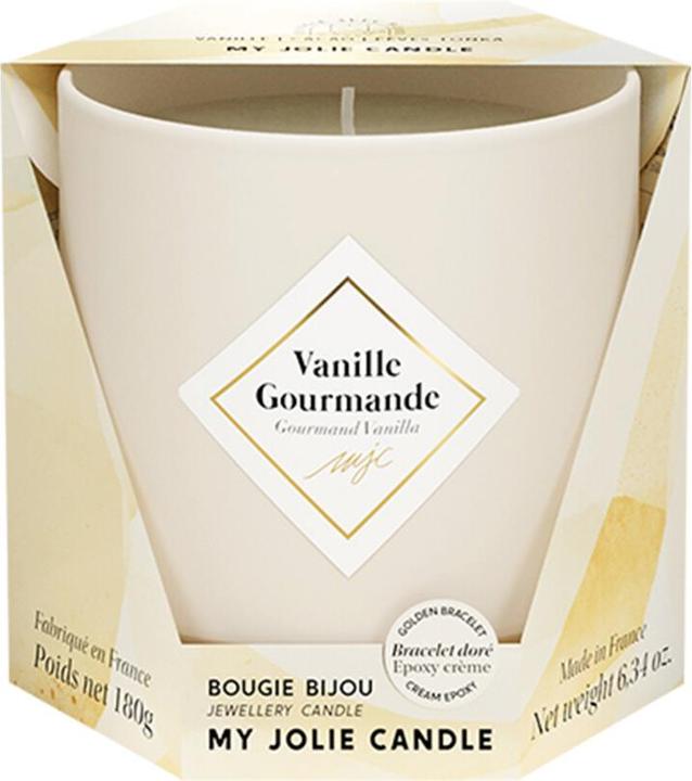 My Jolie Candle - Scented candle 36h with bracelet Beige Les Essentielles Gourmet Vanilla 320324 (180 g)