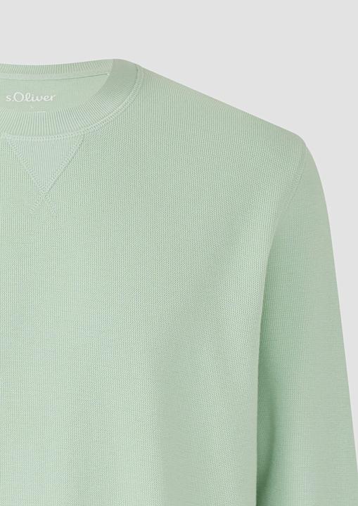 Produktbild s.Oliver Sweatshirt Strukturiertes Sweatshirt mit Rippbündchen (L)