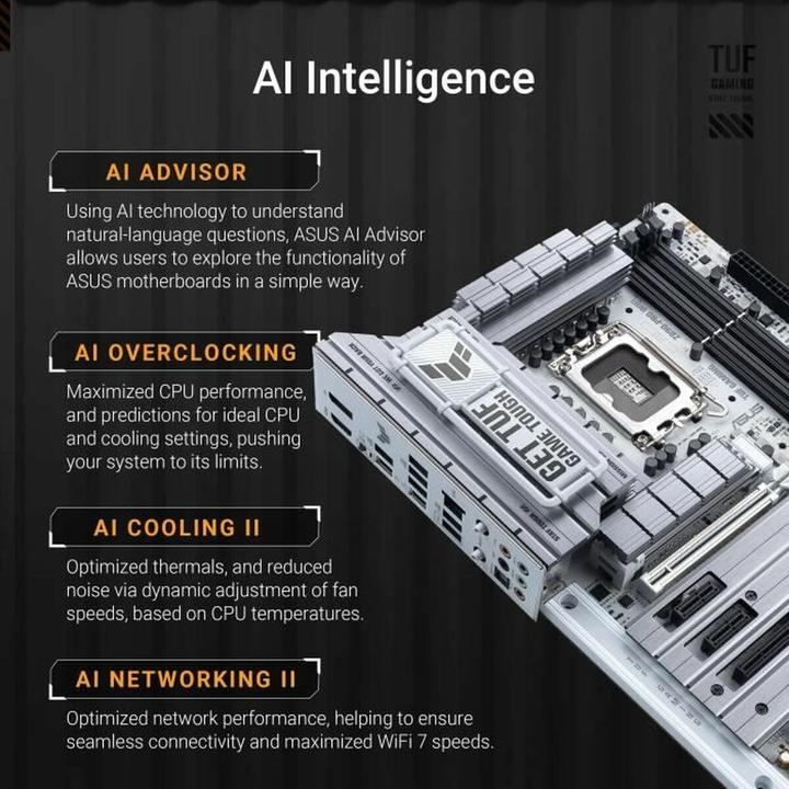 Productafbeelding ASUS TUF GAMING Z890-PRO WIFI (LGA 1851, Intel Z890, ATX)