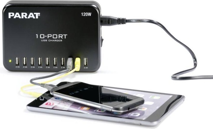 Produktbild Parat Paraproject MC10 Multi Charger für 10x Geräte - USB-Ladefunktion (120 W)
