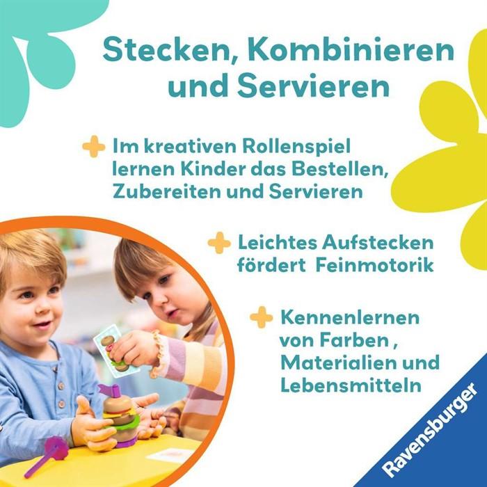 Actual product image Ravensburger Play+ pegging and play set: finger food - pegging game, pretend play set, toy from (German)