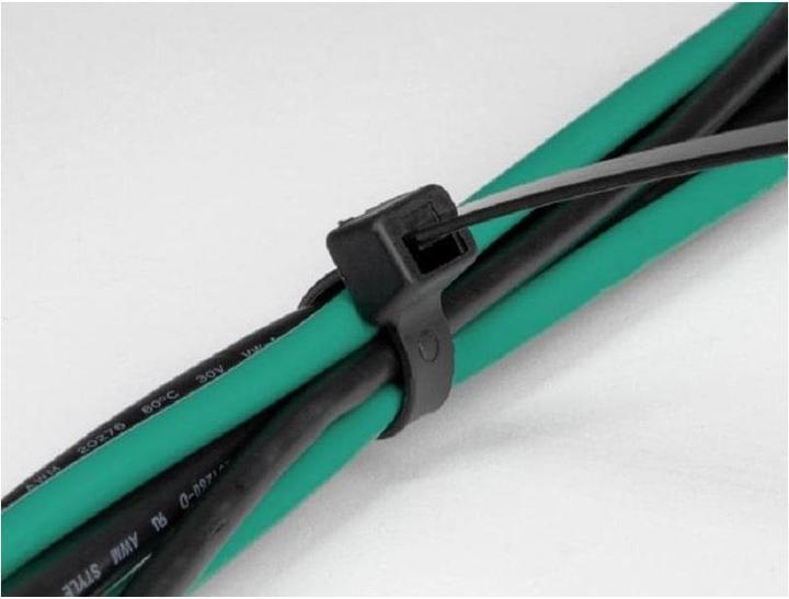 Actual product image Delock Cable tie heat resistant L 150 x W 3.6 mm black 100 pieces (Velcro cable ties, 150 mm, 100 pcs.)