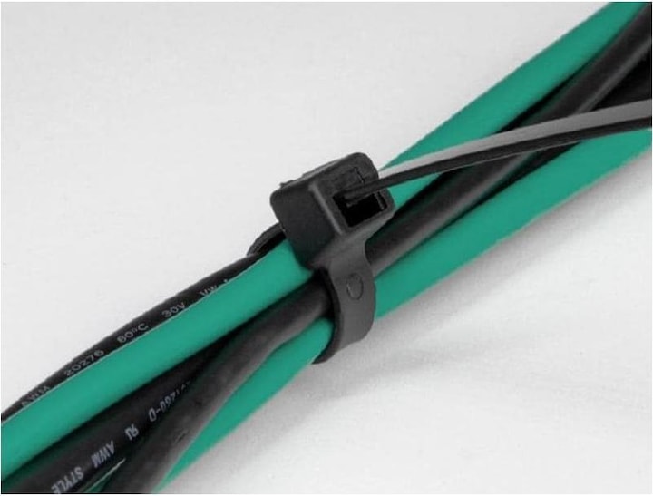 Produktbild Delock Kabelbinder hitzebeständig L 150 x B 3,6 mm schwarz 100 Stück (Klettkabelbinder, 150 mm, 100 Stk.)