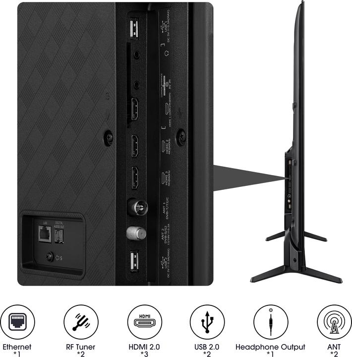 Actual product image Hisense TV 55A6K (55", LED, 4K, 2023)