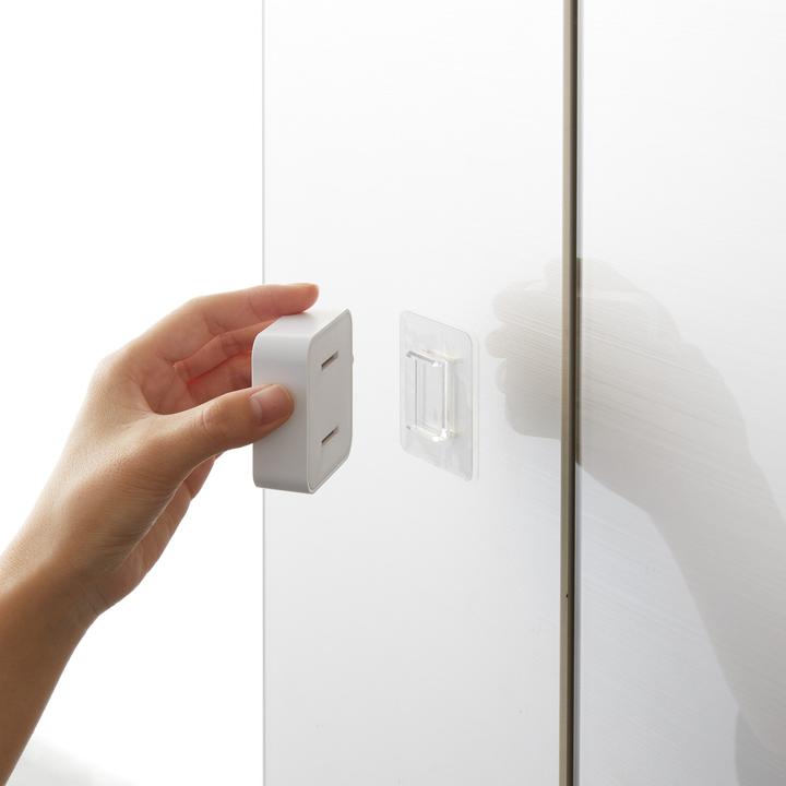 Actual product image Yamazaki TOWER adhesive hook towel rail