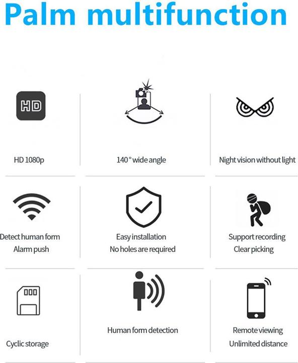 Produktbild Werkstein Mini WiFi IP Kamera (1920 x 1080 Pixels)
