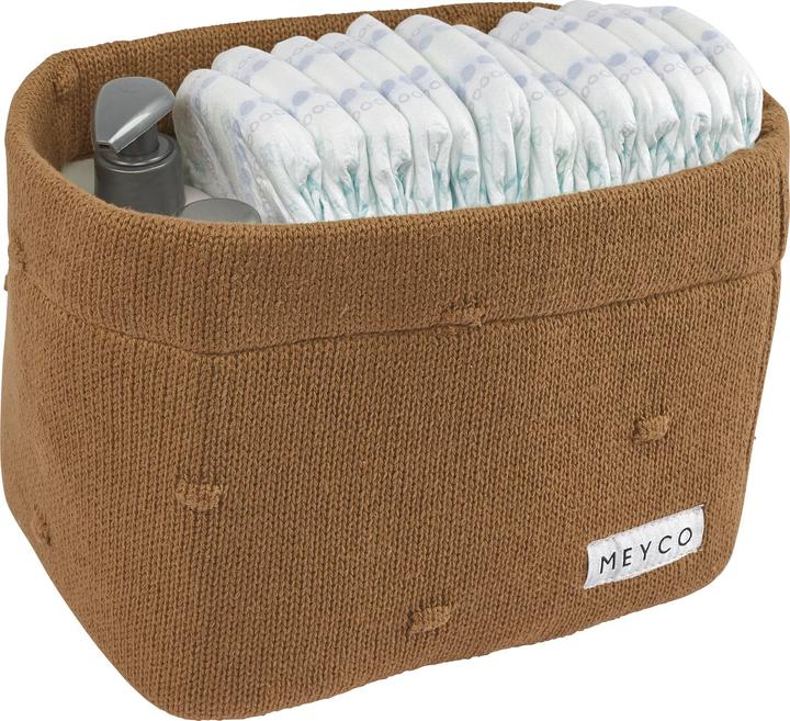 Meyco Petit panier à langer small Mini Knots toffee