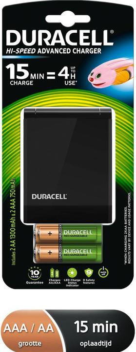 Produktbild Duracell Ion Speed 4000 (1 Stk., AA, AAA, 1300 mAh, Ladegerät ohne Akku)