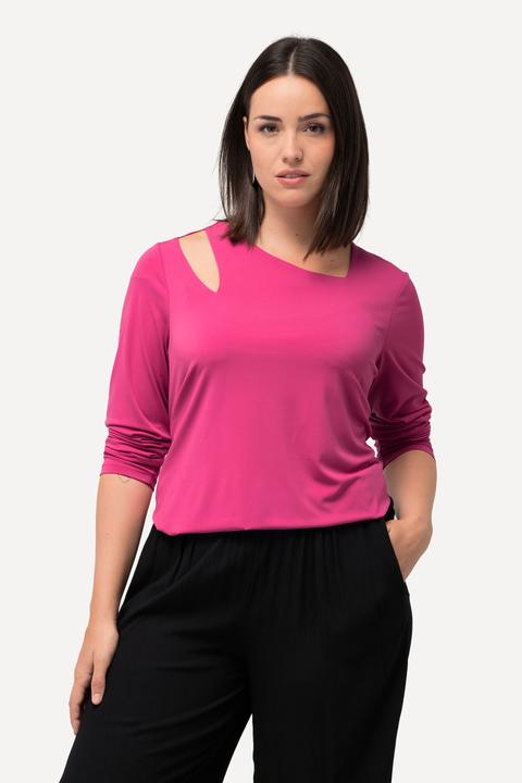 Produktbild Ulla Popken Shirt, Cut-Out, asymmetrischer Ausschnitt, Langarm (46, 48)
