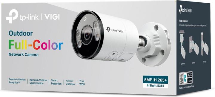 Actual product image TP-Link INSIGHT S355, IP security camera, Outdoor, Wired, 64 m, 120 dB, Wall (2880 x 1620 Pixels)