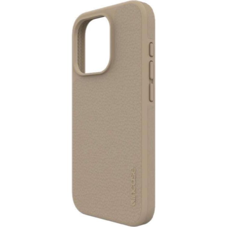 Incase ICON Tasche für MagSafe für iPhone 16 Pro Max - Hafermilch gekörntes Pflanzenleder (Apple iPhone 16 Pro Max), Sma...