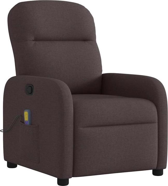 Image du produit vidaXL Fauteuil de massage Tissu Marron Foncé