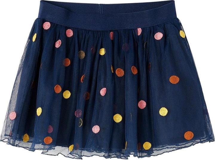 VidaXL Kinder-Tüllrock mit Punktmuster Marineblau 92,Material (92)