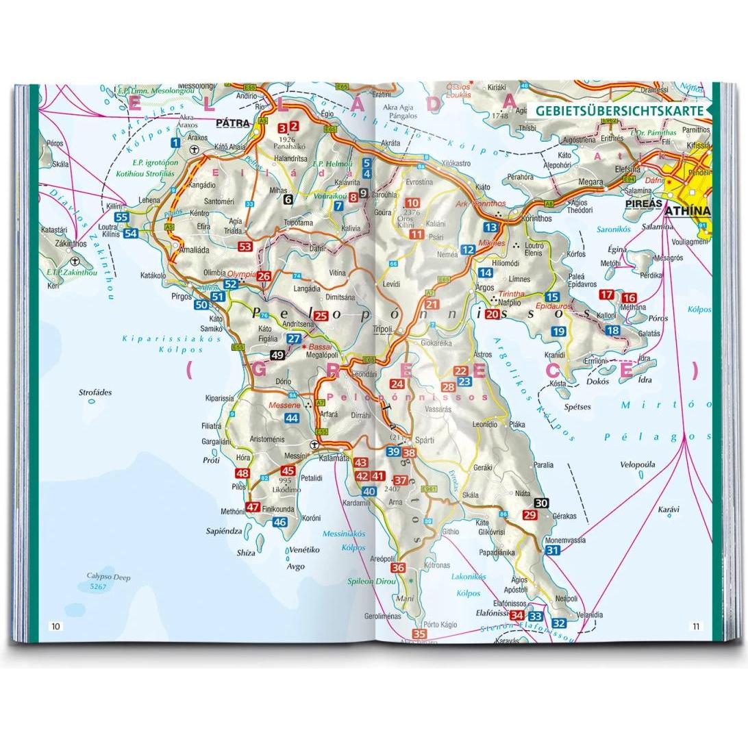 Thumbnail - Wanderführer Peloponnes, 55 Touren, Landkarte