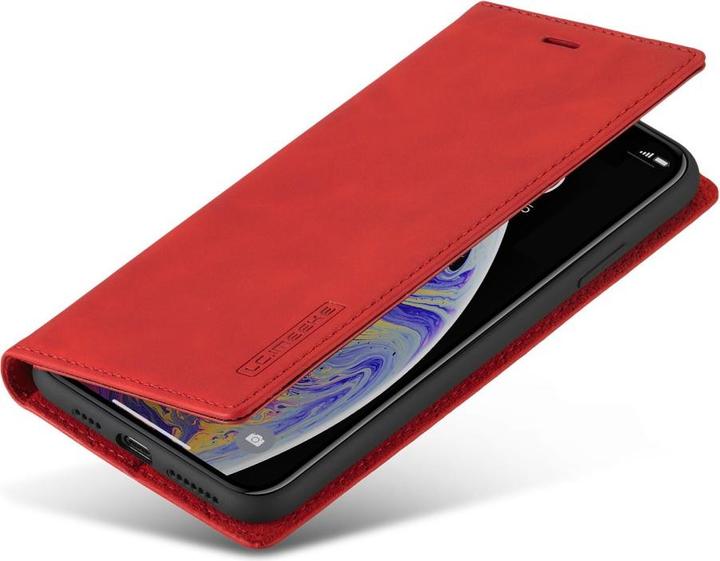 Image du produit Cover-Discount iPhone Xs / X - Stand Flip Case Cover rouge (Apple iPhone XS)