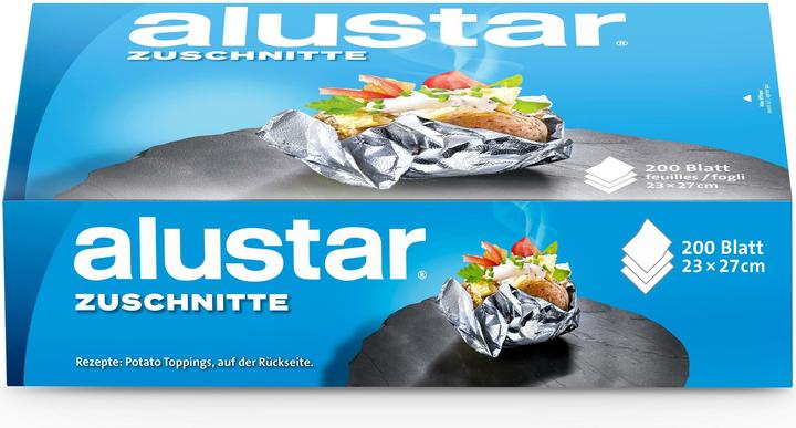Produktbild Alustar Folienzuschnitte, silber/silber, Dispenser zu 200 Blatt à 27x23 cm (1 x)