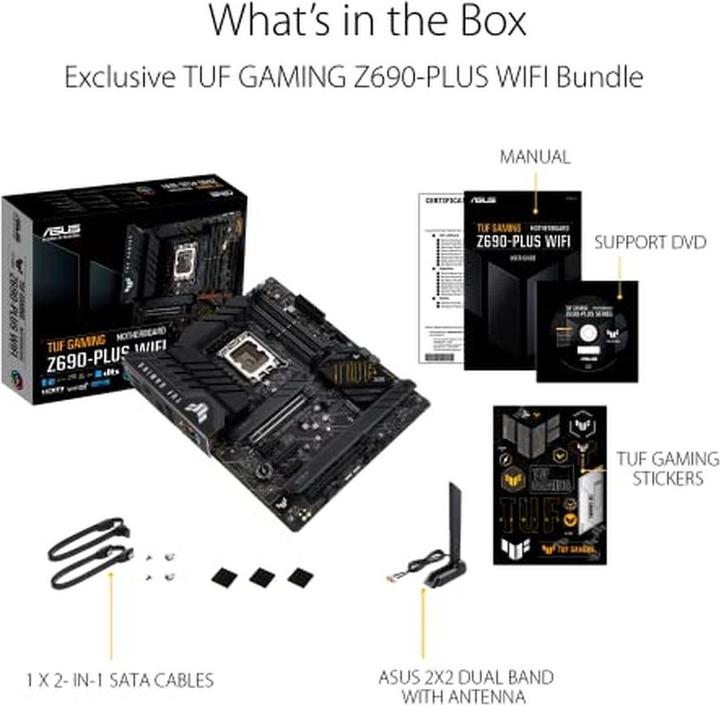 Produktbild ASUS TUF GAMING Z690-PLUS WIFI (LGA 1700, Intel Z690H, ATX)