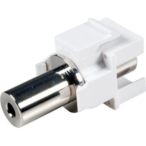 EFB Elektronik 3.5mm Stereo Snap-In Adapterweiss, Klinke/Klinke, Audio Adapter, Silber, Weiss