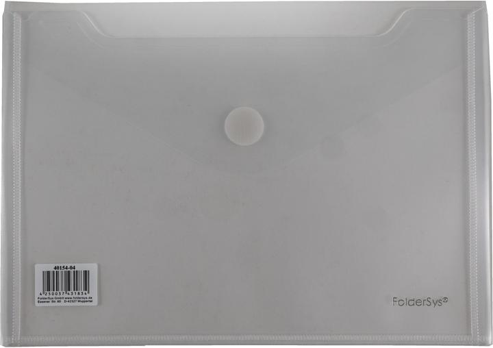 Actual product image Foldersys A5 double flap pocket 2 compartments flap transparent clear (A5, 1x)