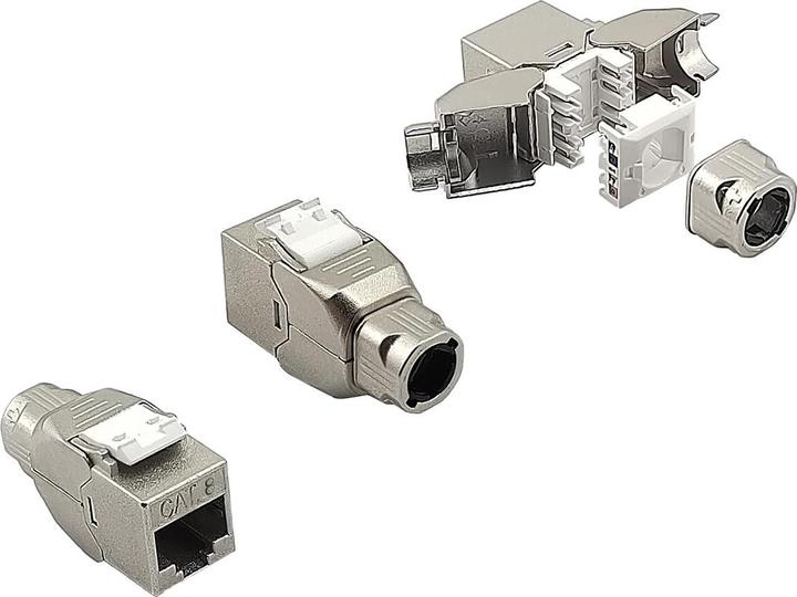 Produktbild Roline Keystone Cat.8.1 Stp Super Slim Sans Outil Avec écrous (Keystone Modul)